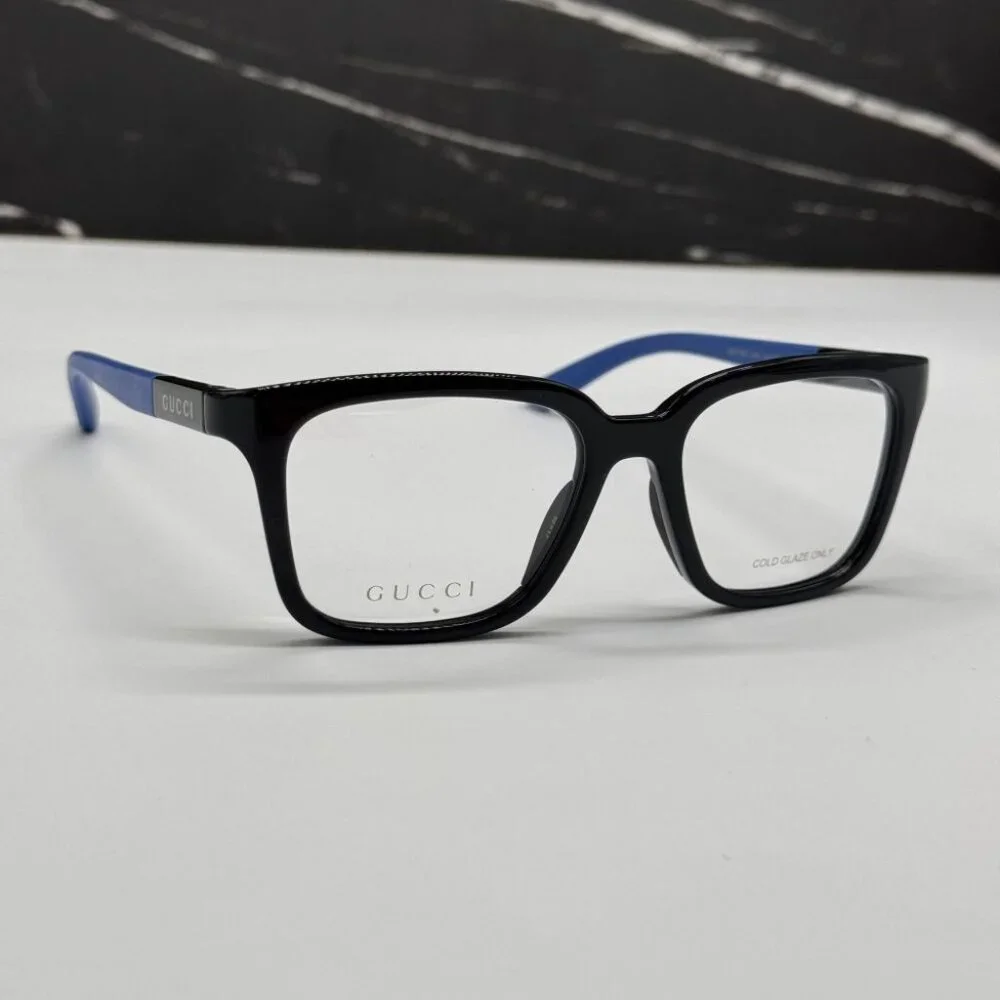 NEW GG1738O 004 GUCCI EYEGLASSES BLACK/BLUE MEN EYEWEAR GUCCI